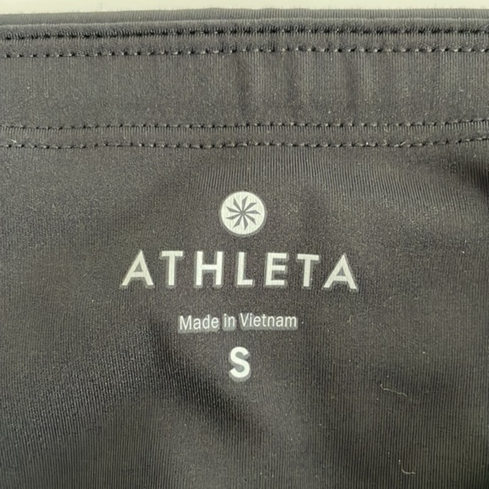Athleta Black Leggings with Gray Stripes - Picture 9 of 9